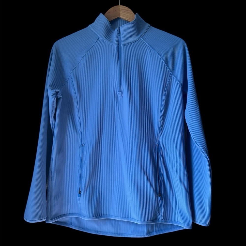 Talbots Light Blue Ribbed Pullover - Picture 3 of 4